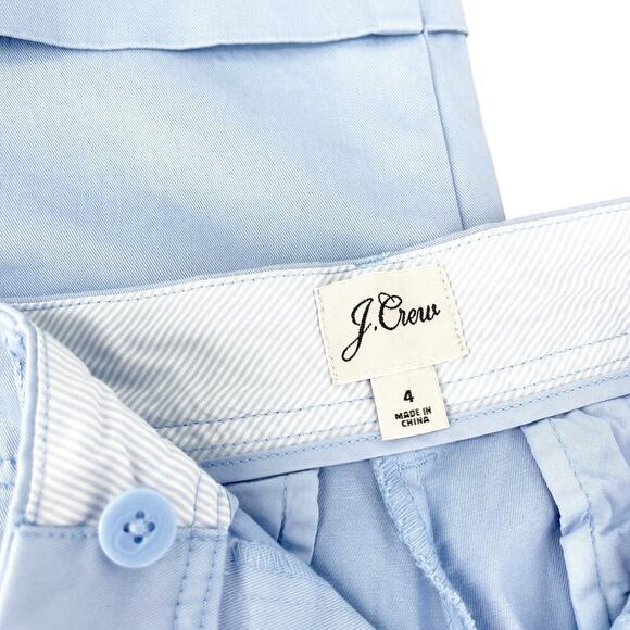 J.Crew Wide-Leg Pleated Chino Pant in Light Blue Women's Size 4 - Picture 4 of 7